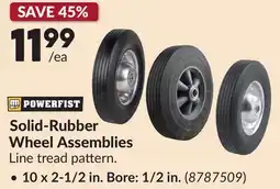 Princess Auto POWERFIST Solid-Rubber Wheel Assemblies offer