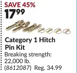 Princess Auto Category 1 Hitch Pin Kit offer