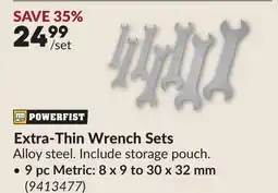 Princess Auto Extra-Thin Wrench Sets offer