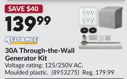 Princess Auto 30A Through-the-Wall Generator Kit offer