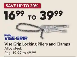 Princess Auto Vise Grip Locking Pliers and Clamps offer