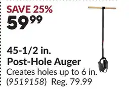 Princess Auto 45-1/2 in. Post-Hole Auger offer