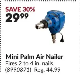 Princess Auto Mini Palm Air Nailer offer