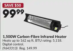 Princess Auto 1,500W Carbon-Fibre Infrared Heater offer
