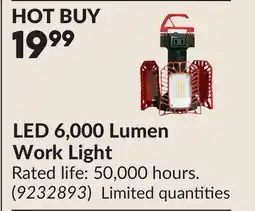 Princess Auto LED 6,000 Lumen Work Light offer