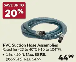 Princess Auto PVC Suction Hose Assemblies offer