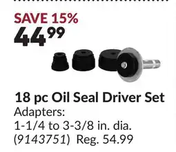Princess Auto 18 pc Oil Seal Driver Set Adapters offer