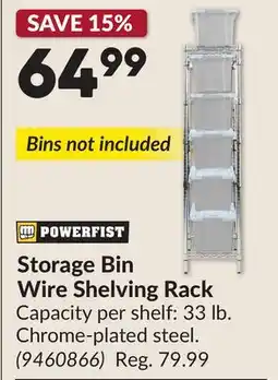 Princess Auto Storage Bin Wire Shelving Rack offer