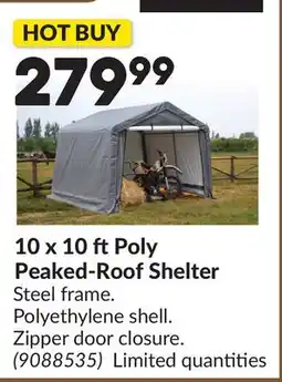 Princess Auto 10 x 10 ft Poly Peaked-Roof Shelter offer
