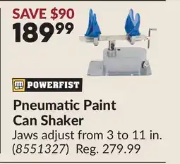 Princess Auto Pneumatic Paint Can Shaker offer