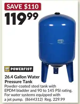 Princess Auto 26.4 Gallon Water Pressure Tank offer