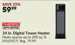 Princess Auto 24 in. Digital Tower Heater offer
