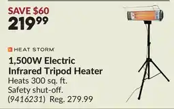 Princess Auto HEAT STORM 1,500W Electric Infrared Tripod Heater offer