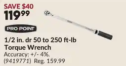 Princess Auto 1/2 in. dr 50 to 250 ft-lb Torque Wrench offer