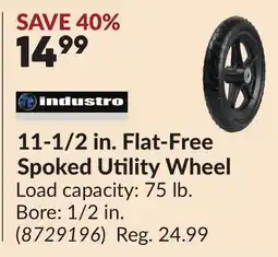 Princess Auto 11-1/2 in. Flat-Free Spoked Utility Wheel offer