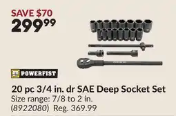 Princess Auto 20 pc 3/4 in. dr SAE Deep Socket Set offer