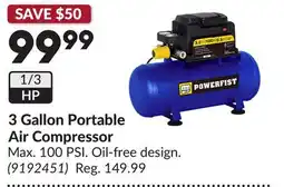 Princess Auto 3 Gallon Portable Air Compressor offer