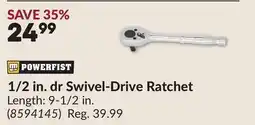 Princess Auto 1/2 in. dr Swivel-Drive Ratchet offer