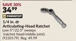 Princess Auto 1/4 in. dr Articulating-Head Ratchet offer