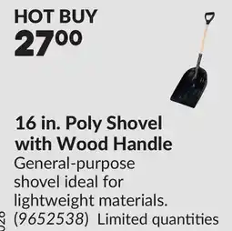Princess Auto 16 in. Poly Shovel with Wood Handle offer