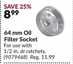 Princess Auto 64 mm Oil Filter Socket offer
