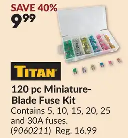 Princess Auto TITAN 120 pc Miniature-Blade Fuse Kit offer