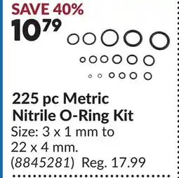 Princess Auto 225 pc Metric Nitrile O-Ring Kit offer