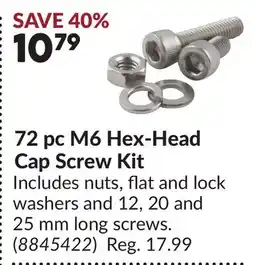 Princess Auto 72 pc M6 Hex-Head Cap Screw Kit offer