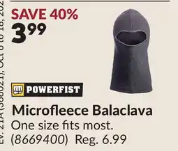Princess Auto Microfleece Balaclava offer