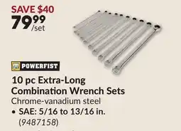 Princess Auto 10 pc Extra-Long Combination Wrench Sets offer
