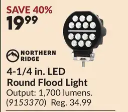 Princess Auto 4-1/4 in. LED Round Flood Light offer