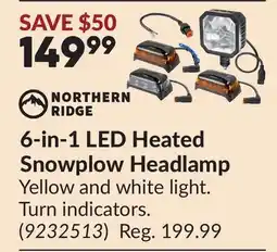 Princess Auto 6-in-1 LED Heated Snowplow Headlamp offer