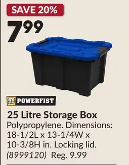 Princess Auto 25 Litre Storage Box offer