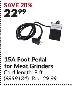 Princess Auto 15A Foot Pedal for Meat Grinders offer