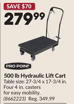 Princess Auto 500 lb Hydraulic LiftCart offer