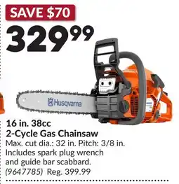 Princess Auto 16 in. 38cc 2-Cycle Gas Chainsaw offer