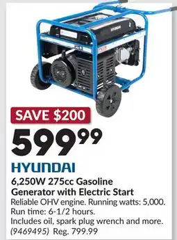 Princess Auto 6,250W 275cc Gasoline Generator with Electric Start offer