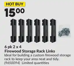 Princess Auto 6 pk 2 x 4 Firewood Storage Rack Links offer