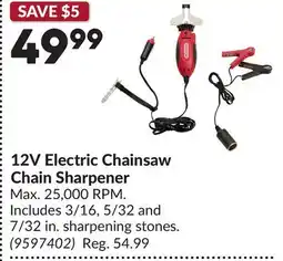 Princess Auto 12V Electric Chainsaw Chain Sharpener offer