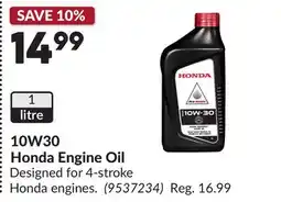 Princess Auto 10W30 Honda Engine Oil offer