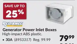 Princess Auto Generator Power Inlet Boxes offer
