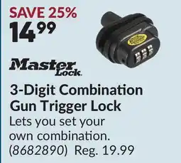 Princess Auto 3-Digit Combination Gun Trigger Lock offer