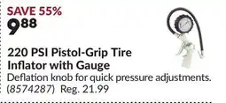 Princess Auto 220 PSI Pistol-Grip Tire Inflator with Gauge offer