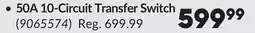 Princess Auto 50A 10-Circuit Transfer Switch offer