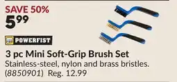 Princess Auto 3 pc Mini Soft-Grip Brush Set offer