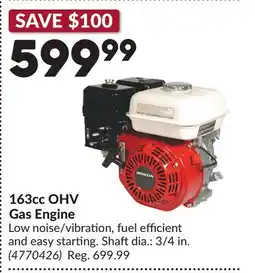 Princess Auto 163cc OHV Gas Engine offer
