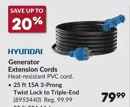 Princess Auto Generator Extension Cords offer