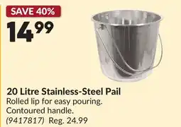Princess Auto 20 Litre Stainless-Steel Pail offer