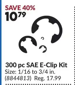Princess Auto 300 pc SAE E-Clip Kit offer