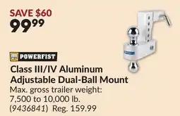 Princess Auto Class III/IV Aluminum Adjustable Dual-Ball Mount offer